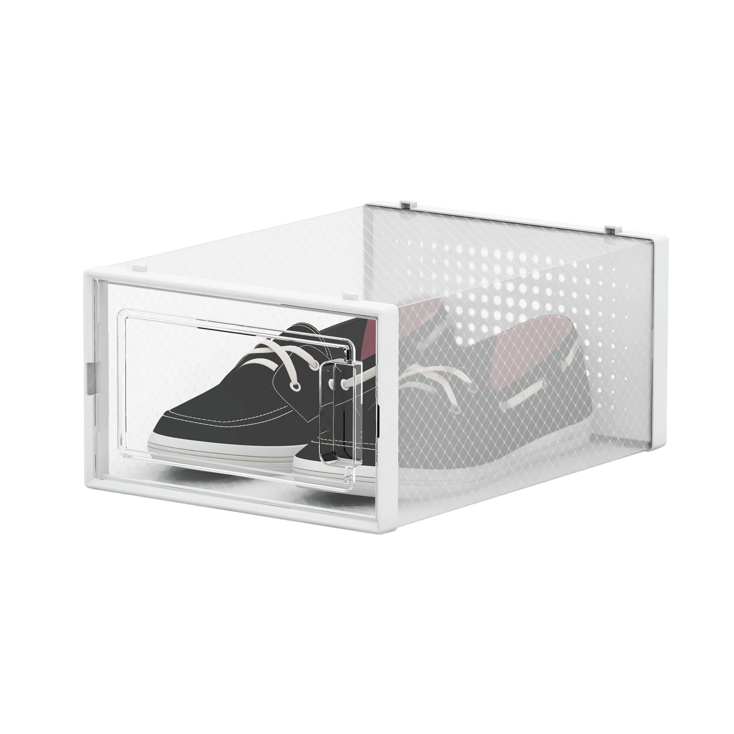 12pcs Foldable Shoes Storage Drawer Box Portable Stackable Shoes Shel