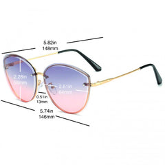 Oversized Cat Eye Sunglasses Gradient Lens UV400