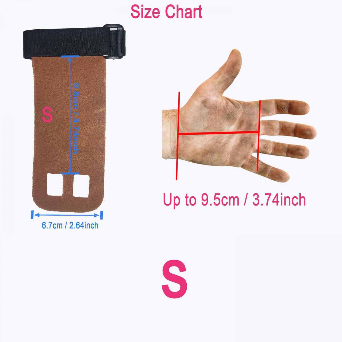 Leather Gymnastics Hand Grips 2 Holes For Men & Women