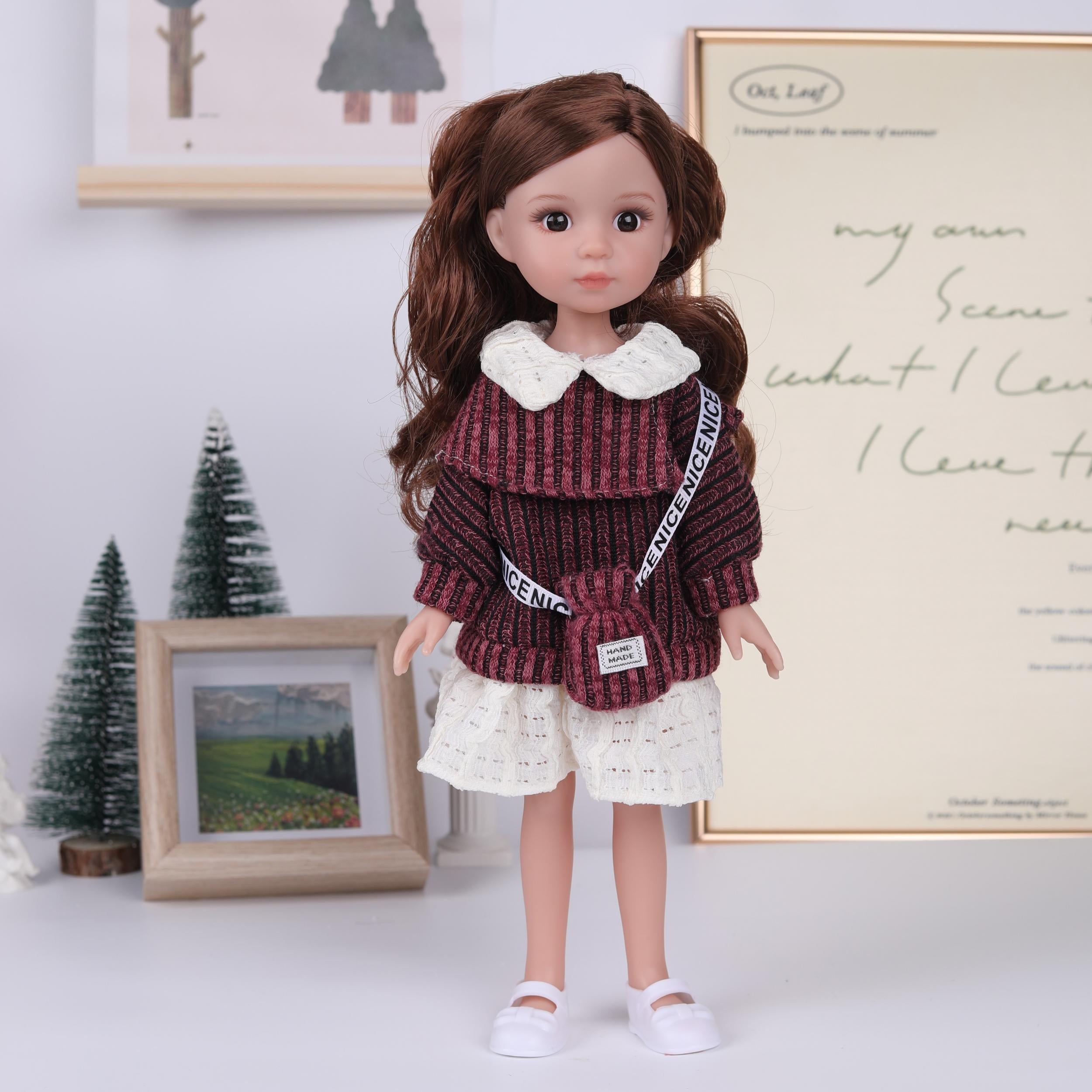 34cm Princess Doll with Outfits & Accessories Soft Vinyl Realistic