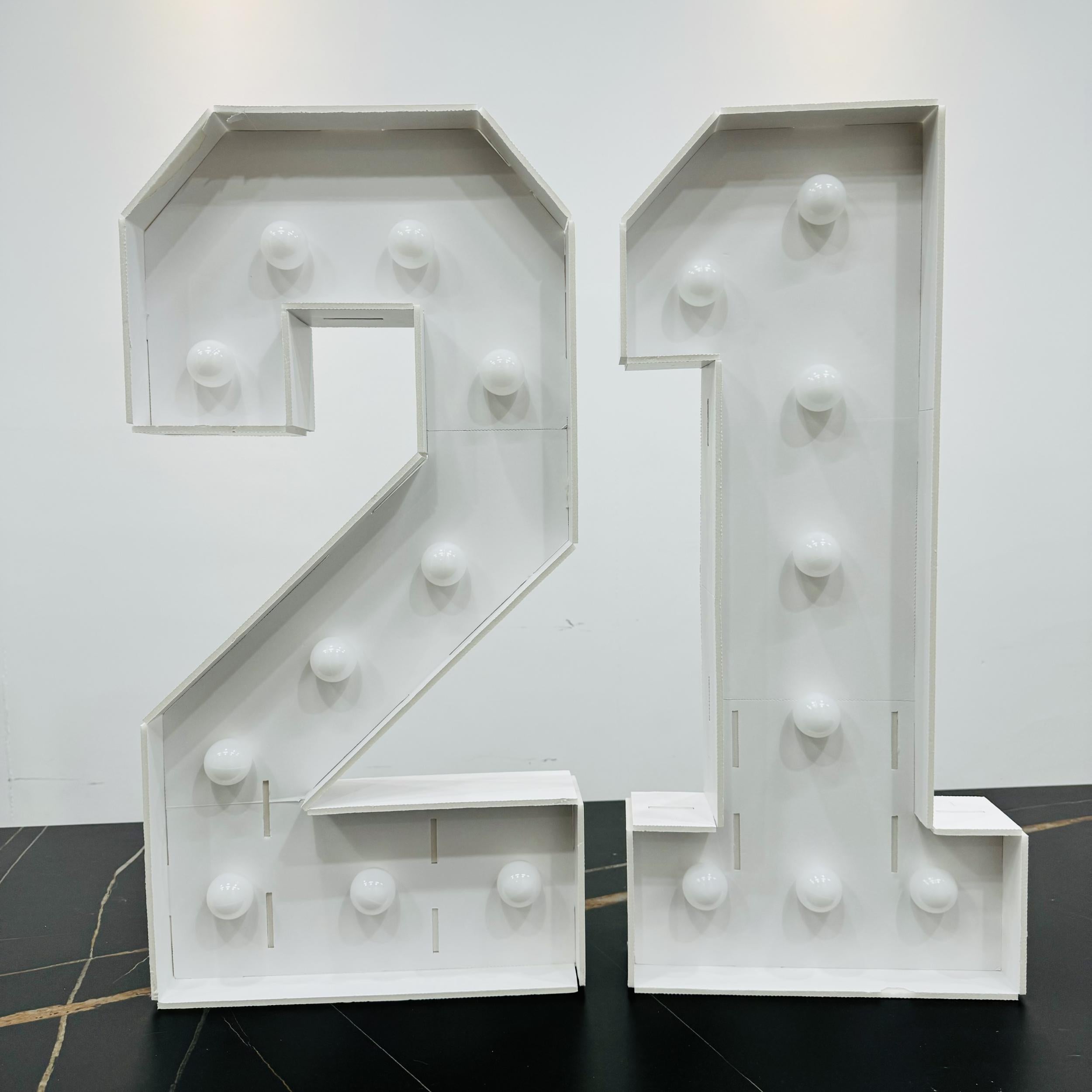 3D Number 73 Birthday Anniversary 10-80 ONE Easy Assembly Party Supplies