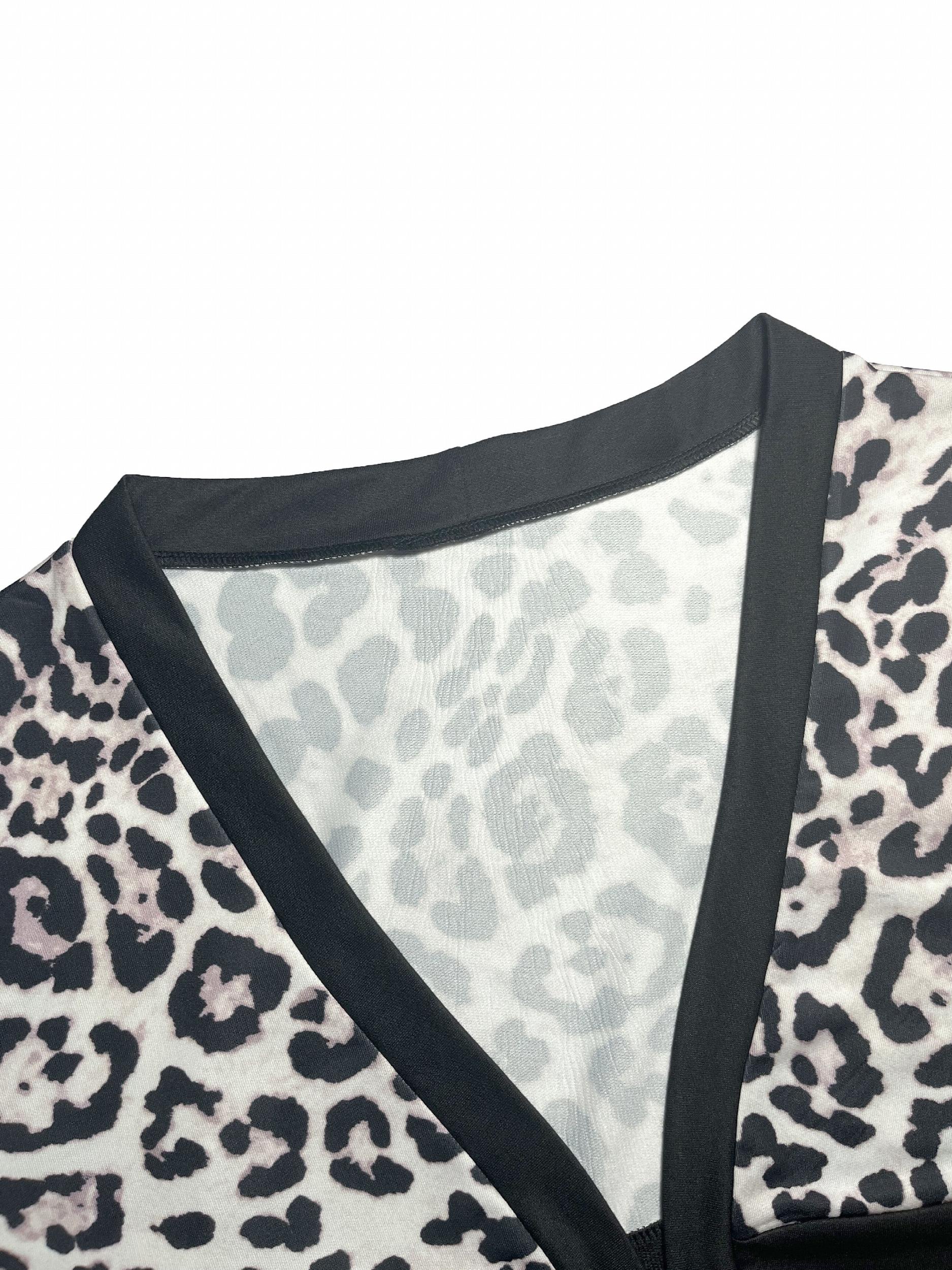  Leopard Print Long Cardigan