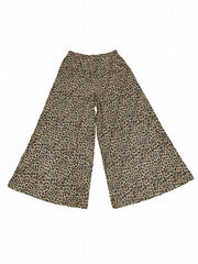 Women's Plus Leopard Print Wide Leg Trousers
