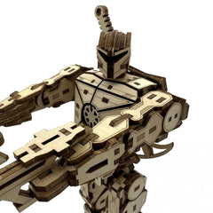 3D Wooden Puzzle Robot DIY Assembly Model Ages 14 Flexible Joints Basswood Gift
