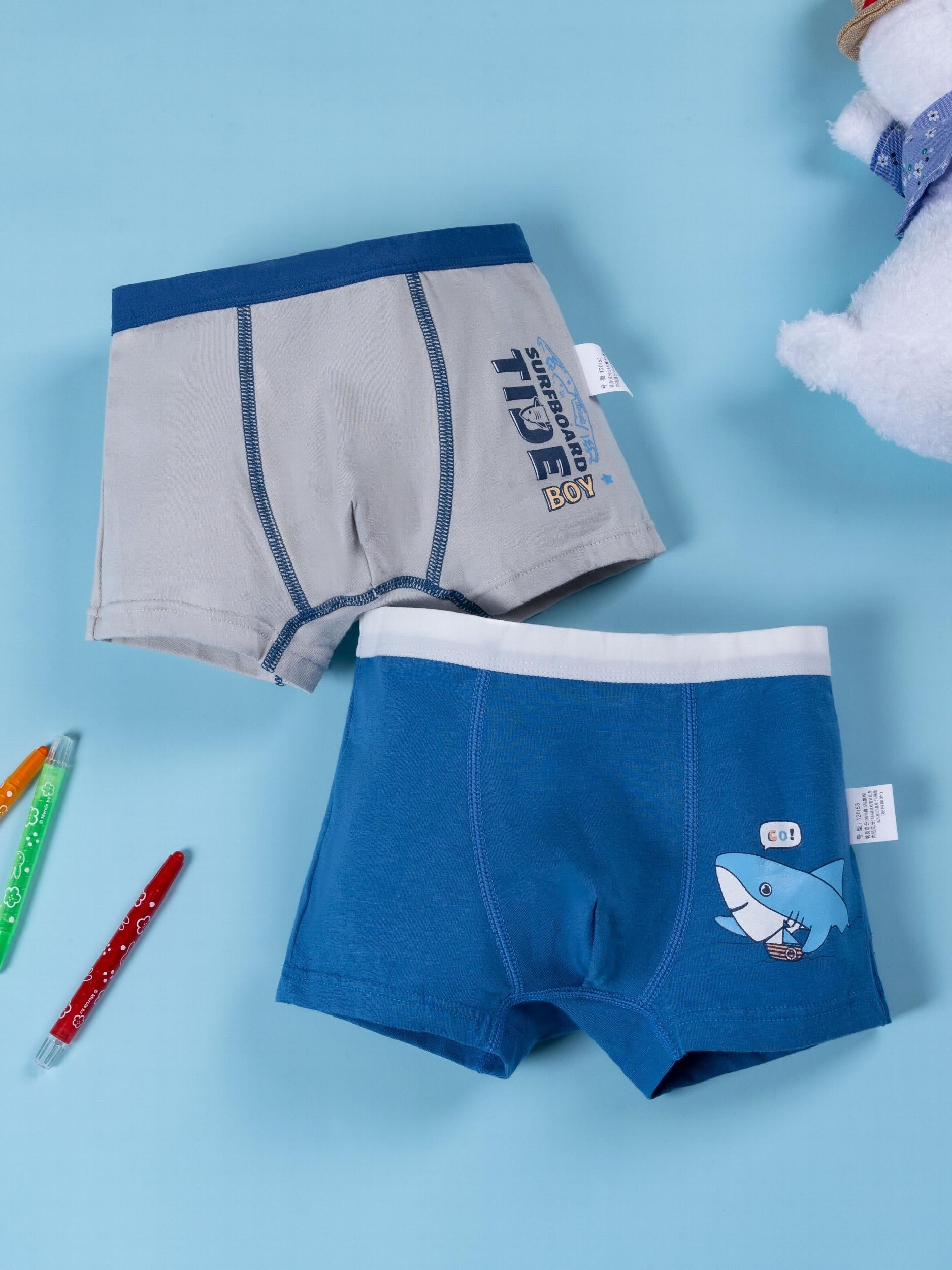 Boys Shark Printed Boxer Briefs
