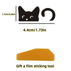 Cat Peeping Pattern Sticker Vinyl Decal Easy to Apply Pink Mixed Colors