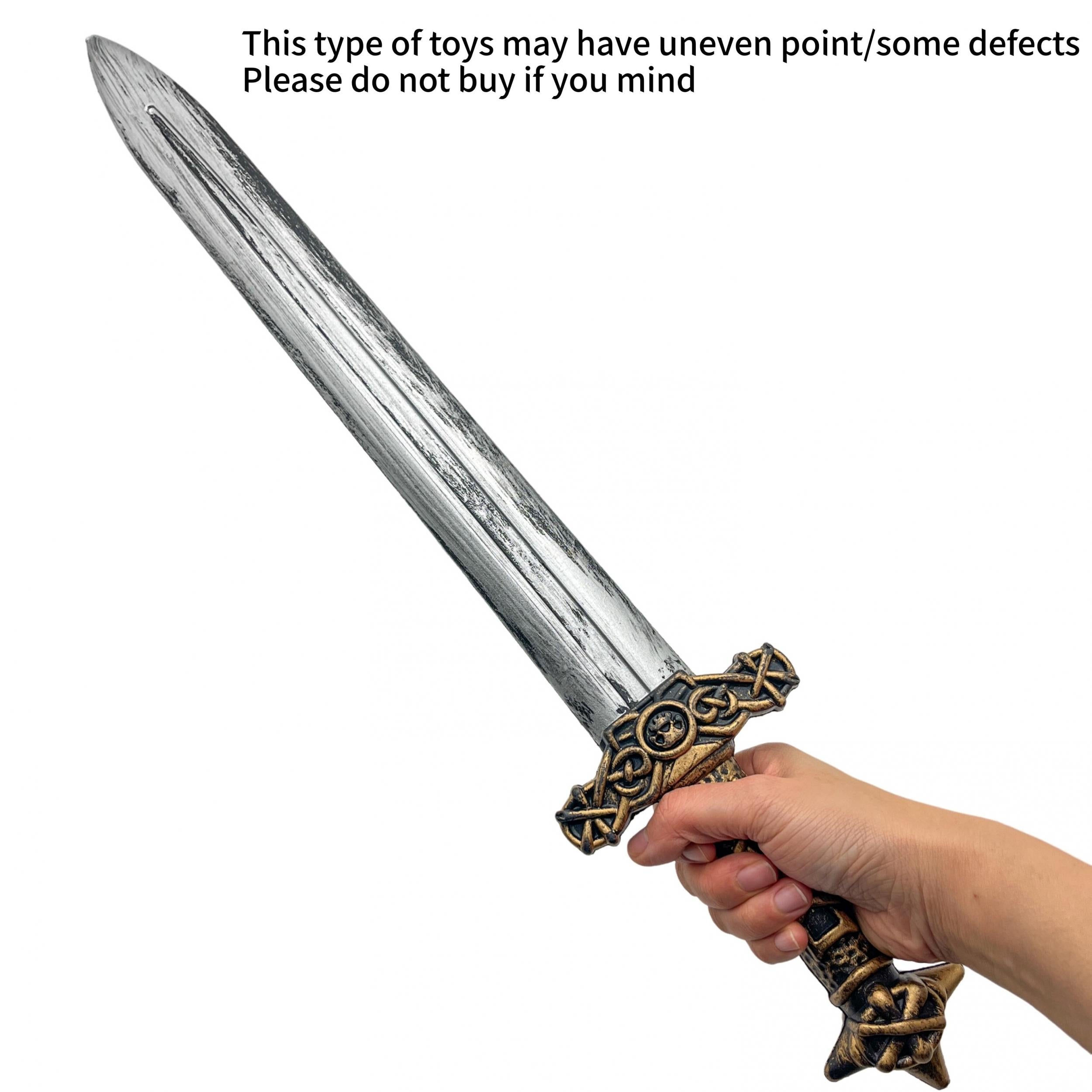 Plastic Sword with Intricate Crossguard for Cosplay Halloween Parties
