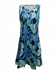 Tropical Print Tank Dress Sleeveless Summer Vacation Casual Dress