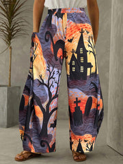 Women's Plus Painting Print High Rise Harem Trousers