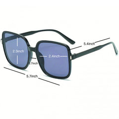 Oversized Square Sunglasses Casual Gradient Glasses UV400