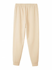 Women's Plus Letter Print Fleece Liner Elastic Drawstring Harem Trousers