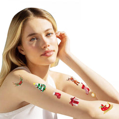 10 Sheets Santa Claus Christmas Temporary Tattoos Stocking Stuffers