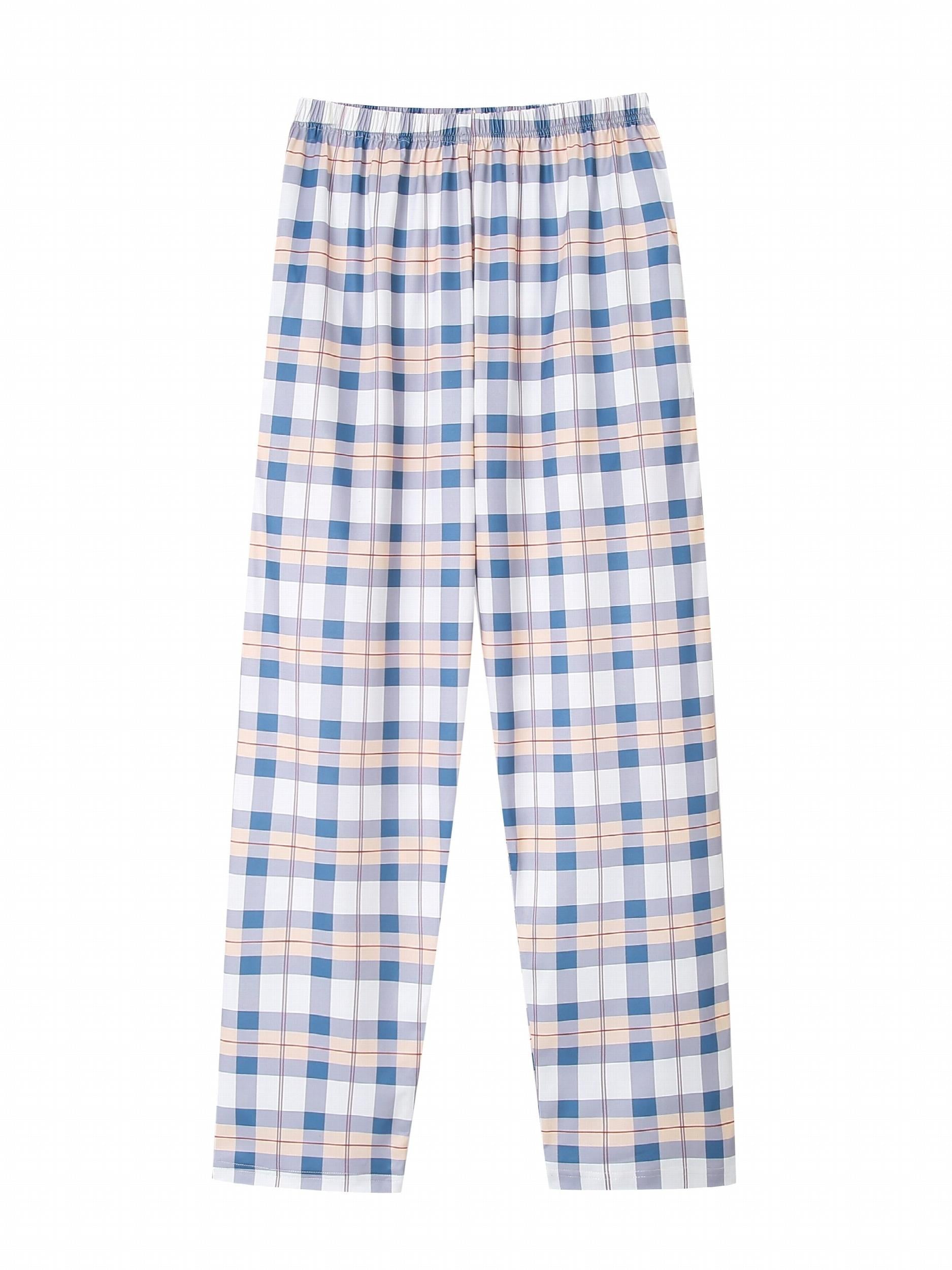 Plaid Pajama Bottoms Colorblock Comfort Loose Long Pants Women's Loungewear