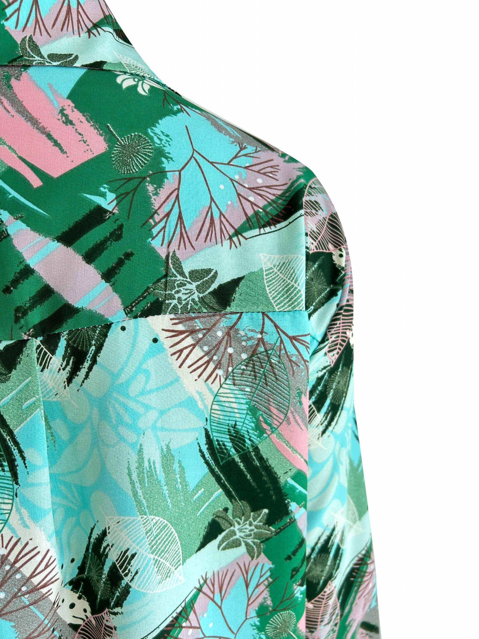  Leaf Print Long Sleeve Shirt