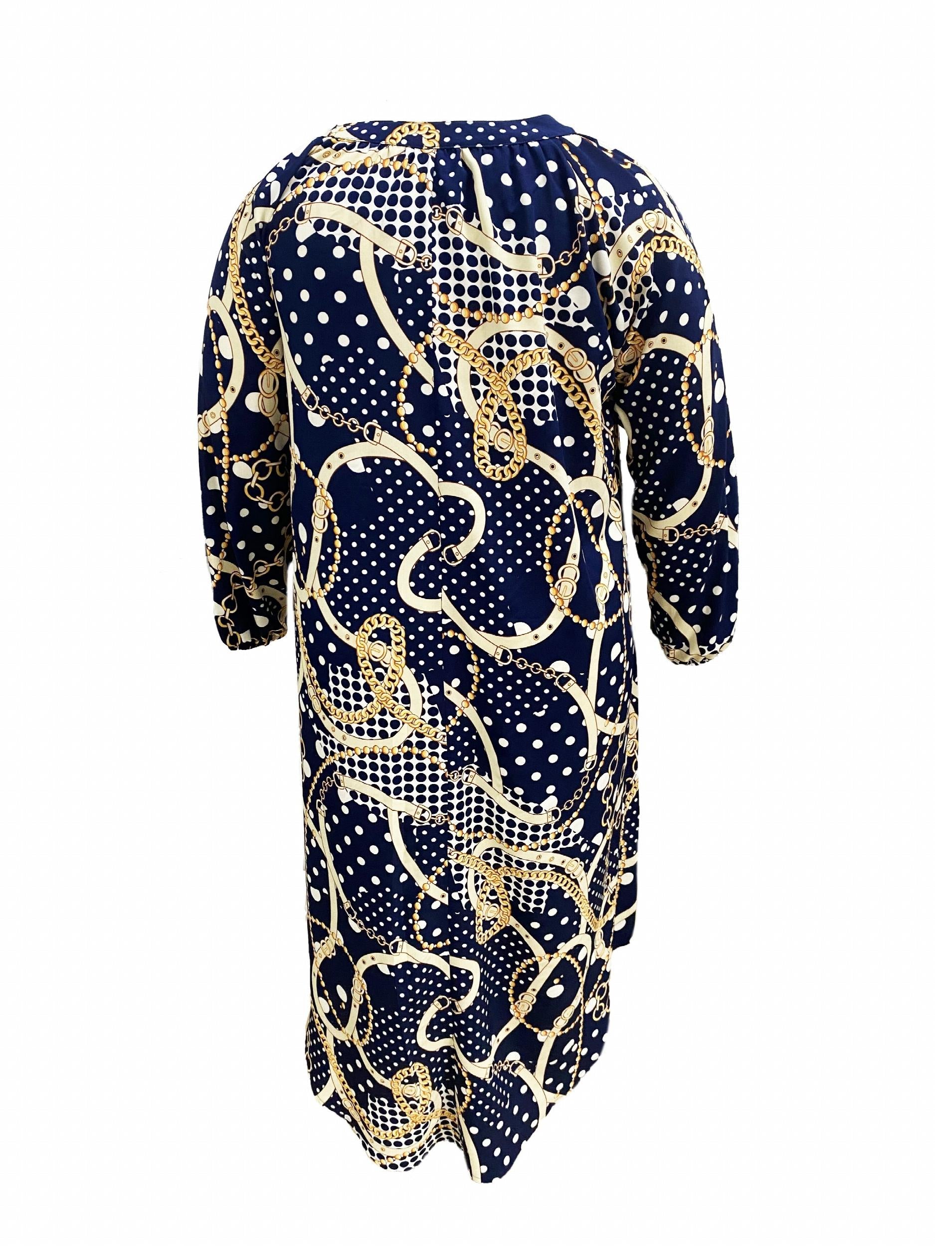  Print Button Up Maxi Dress