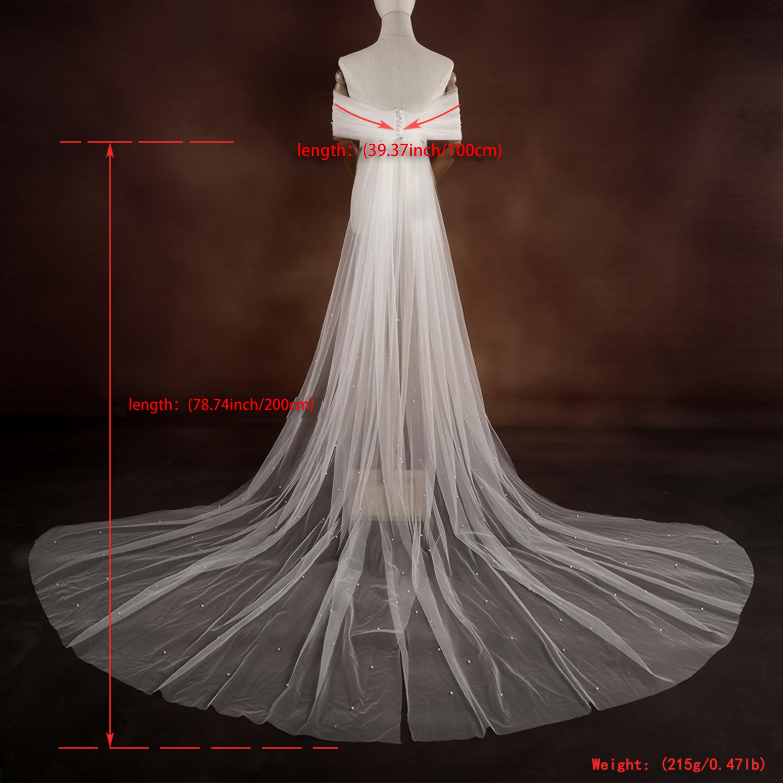 Sheer Bridal Cape for Petite Brides - Perfect for Classic Weddings