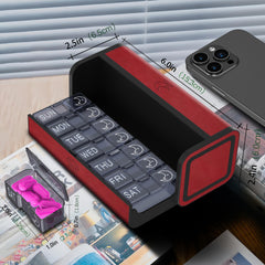 Portable 7-Day Pill Organizer AM PM Compartments Large Travel Medicine Box