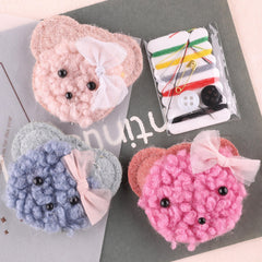 4pcs Plush Bear Hair Accessories Patches Girls Clothing DIY Sewing
