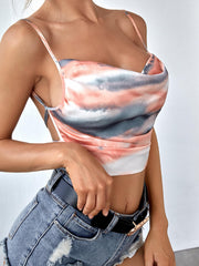 Cross Back Cami Top All Over Print