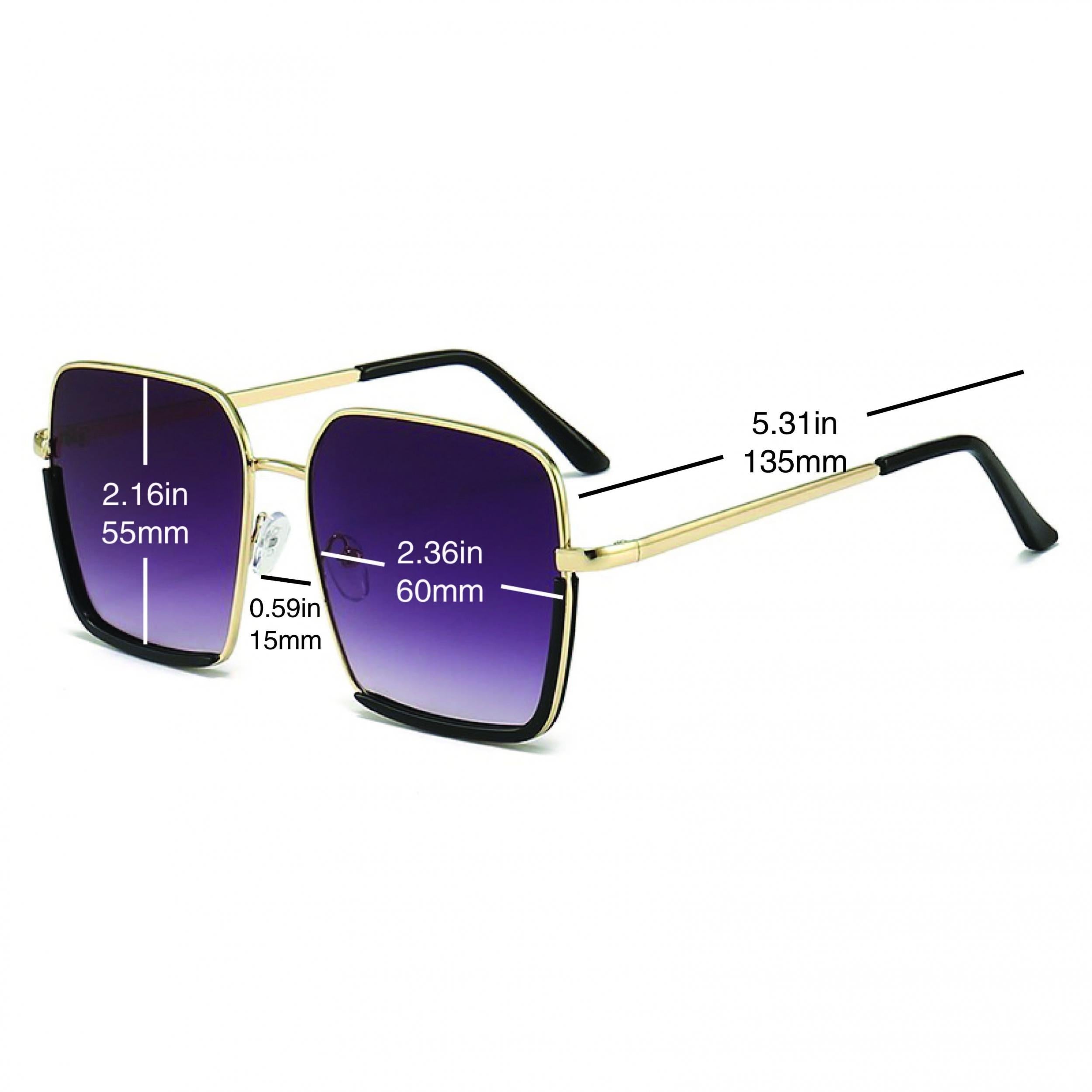 Ombre Lens Sunglasses Metal Frame UV400