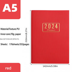 A5 Daily Planner Notebook Time Management Calendar Plus Monthly Index Sticke