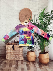Rainbow Spirits Graphic Hoodie Girls Comfy Pullover Spring Fall Gift