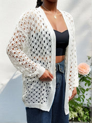 Casual Cardigan Women's Plus Solid Long Sleeve Knit Cardigan