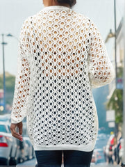  Casual Cardigan Women's Plus Solid Long Sleeve Knit Cardigan