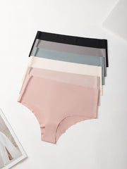 6 Pack Plus Size Panties Set Women's Seamless Briefs