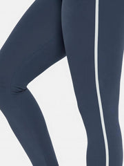  Sports Leggings Women's Plus Contrast Trim Pipping High Rise