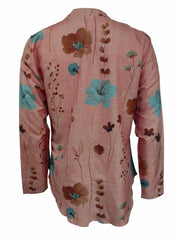  Floral Print Long Sleeve Tunic Shirt