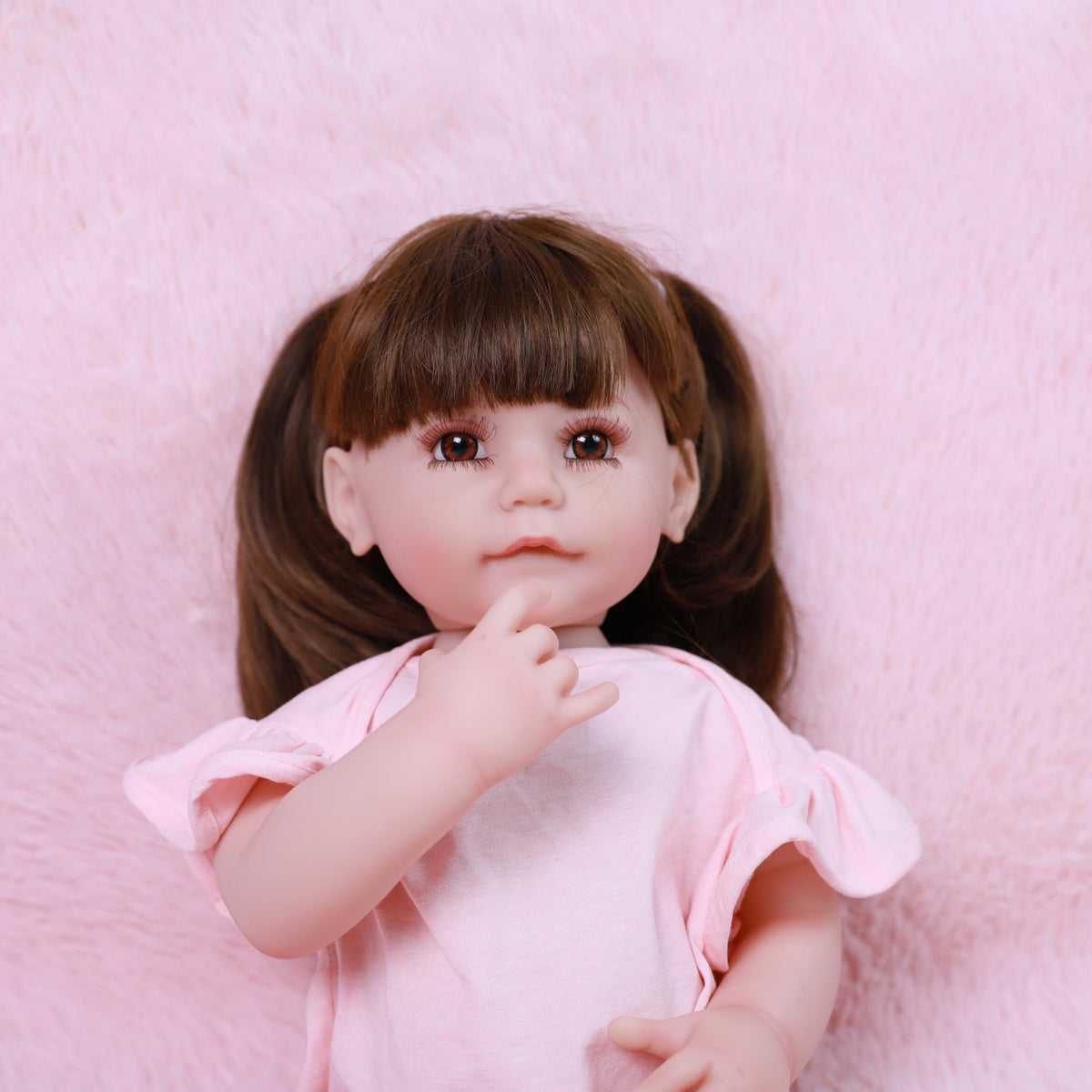 55 Cm Lifelike Reborn Dolls Toddler Girl Silicone Baby Doll Realistic Newborn