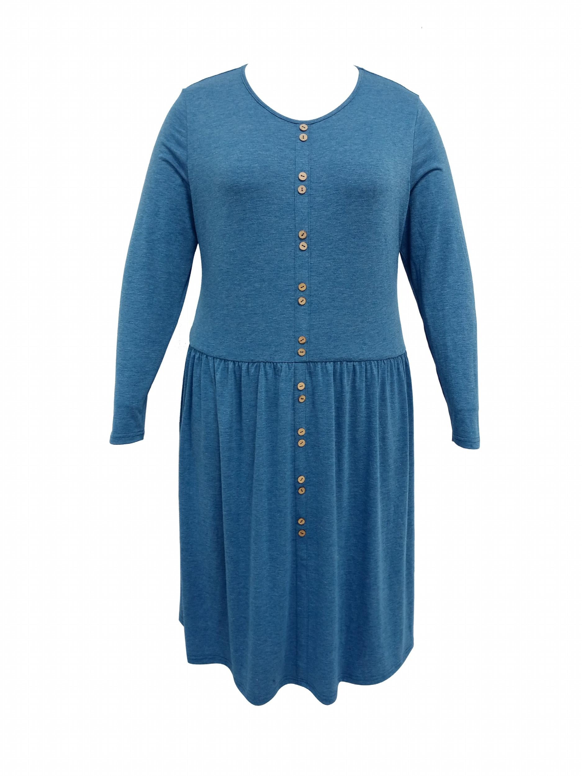  Casual Dress Women's Plus Solid Maxi Dress