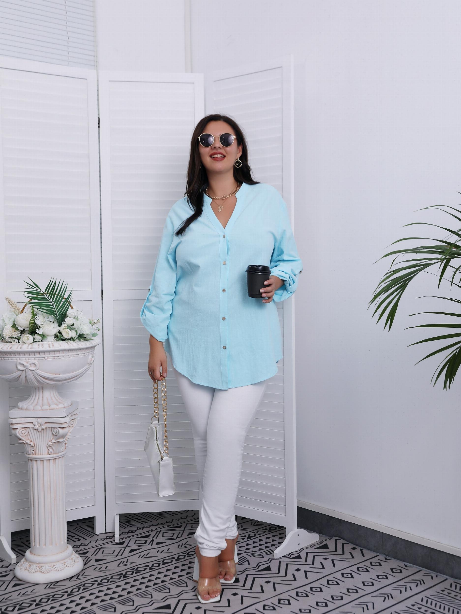  Casual Blouse Women's Plus