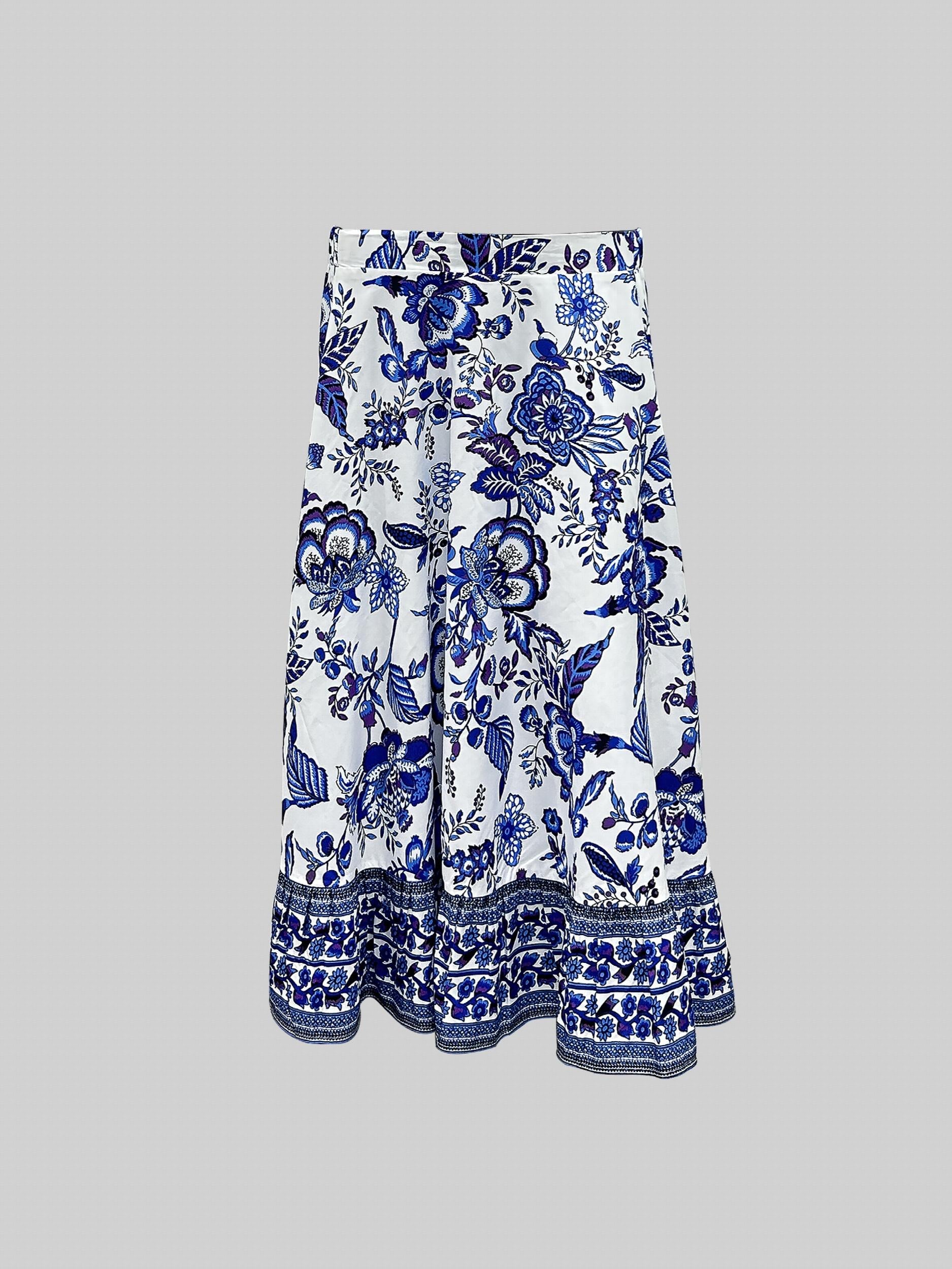  Floral Print Bubble Sleeve Off Shoulder Crop Top & Skirt Set