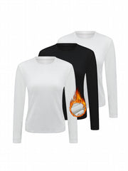 Women's Thermal Tops Long Sleeve Round Neck Base Layer