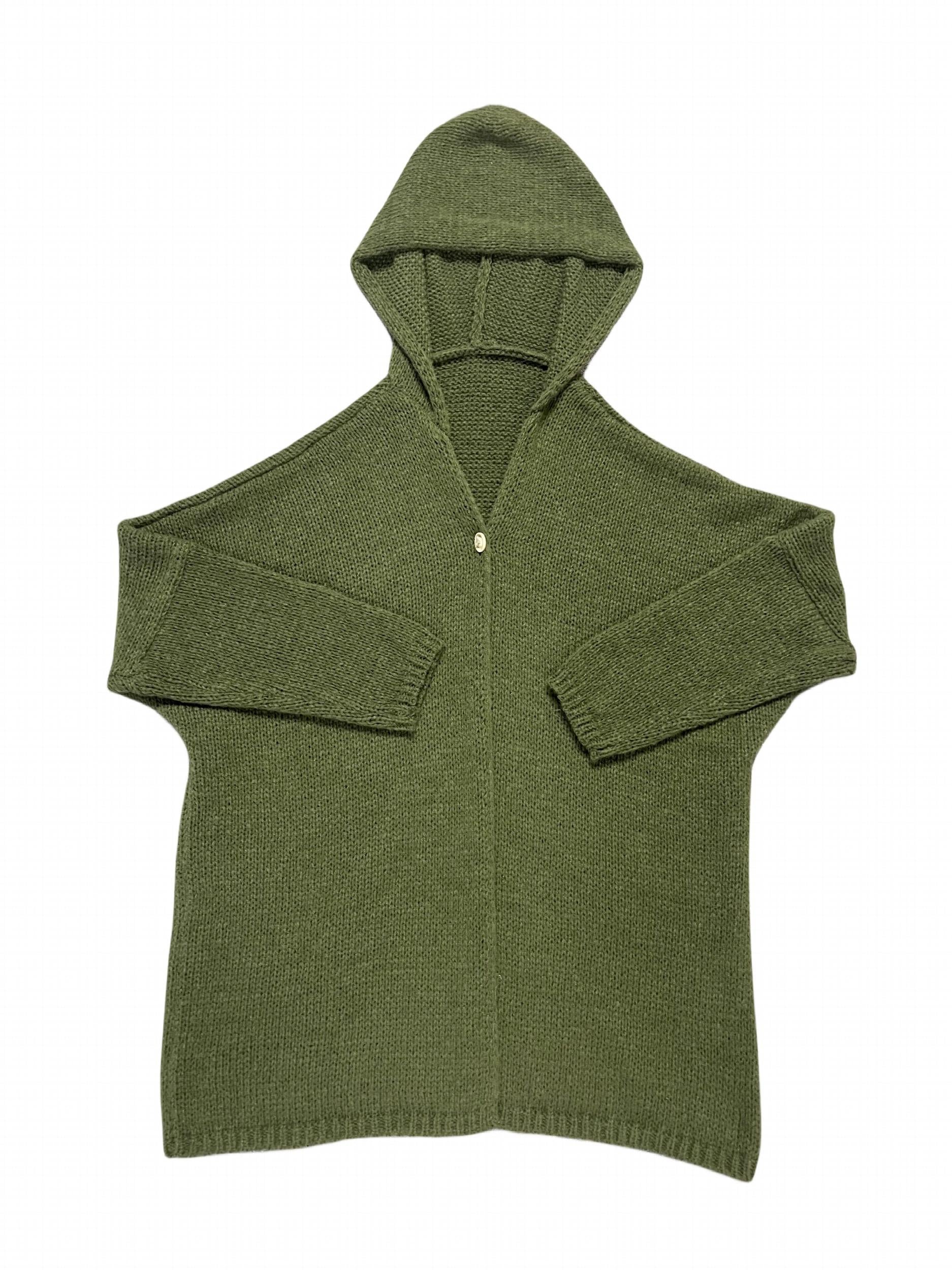  Casual Cardigan Solid Drop Shoulder Long Sleeve Hooded Cardigan