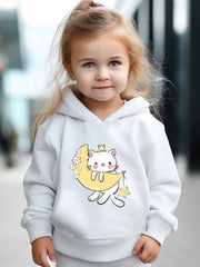 Cat & Moon Print Girls Outfits For Spring Fall Outdoor