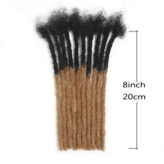 BRAID 100% Human Hair Dreadlock Extensions 10Strands 6-12 Inch