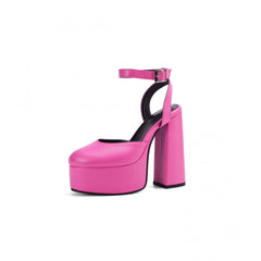 Sexy Block Heel Platform Pumps Slingback Heels