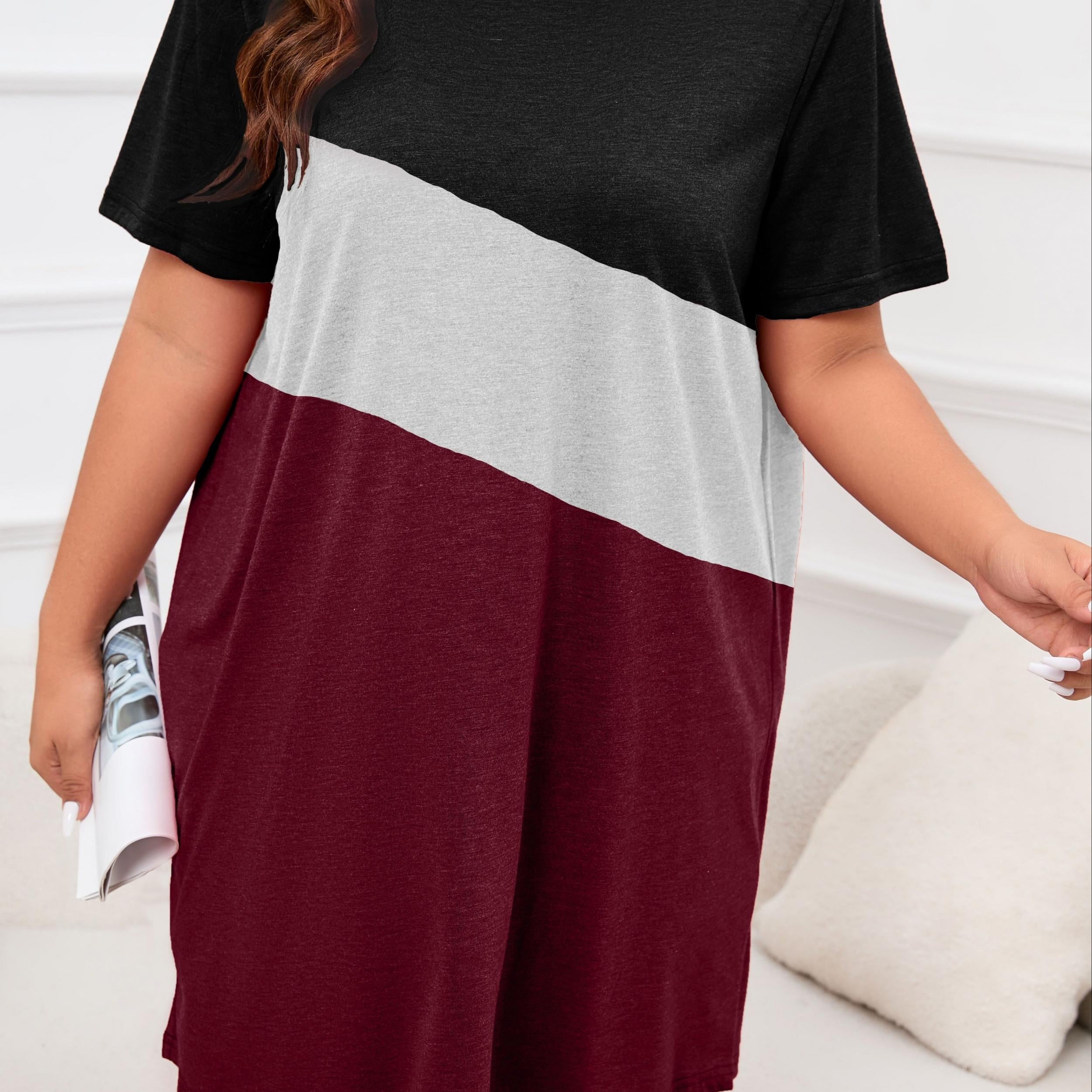  Colorblock Short Sleeve Tee Nightdress