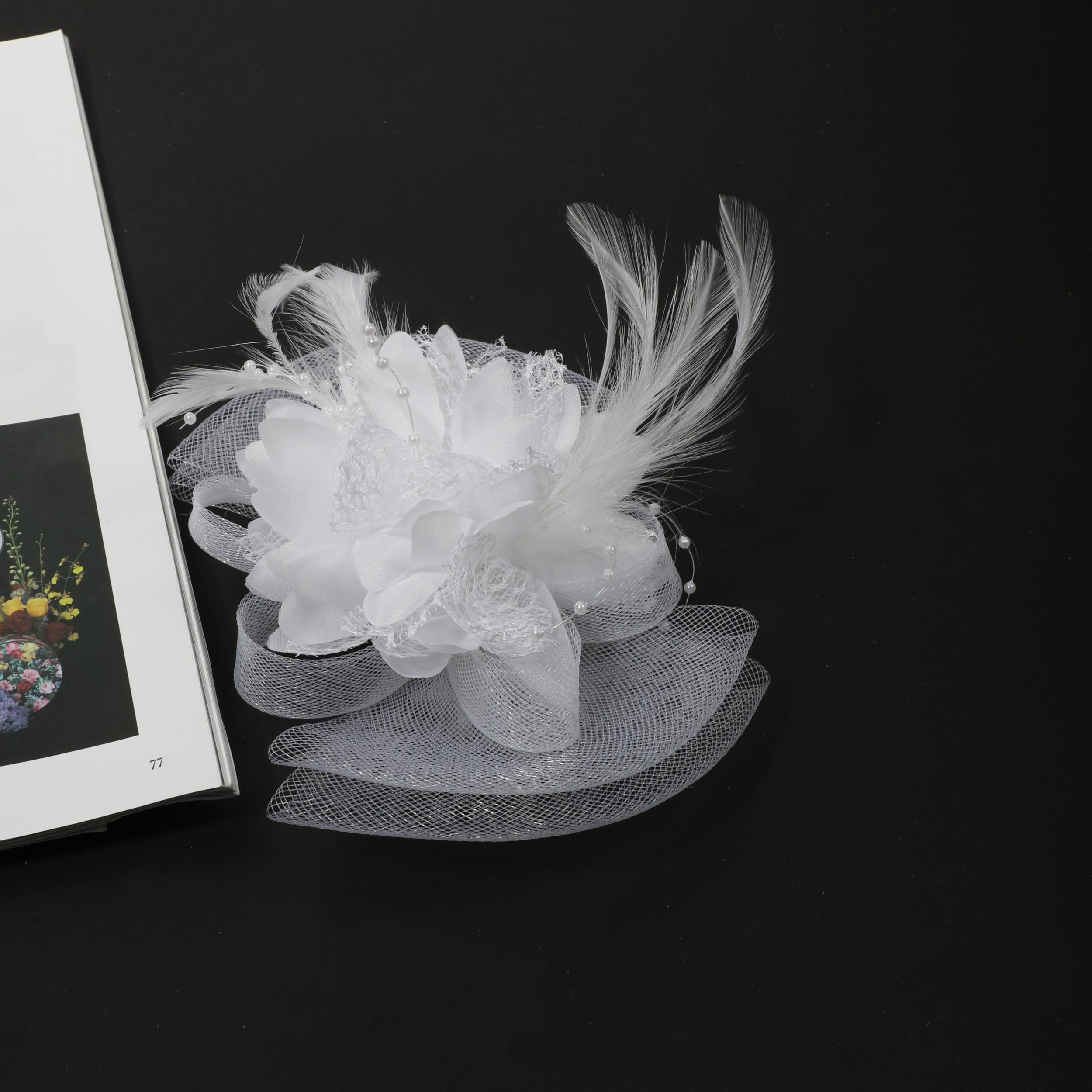 Faux Feather Mesh Head Piece Women's Hair Accessories