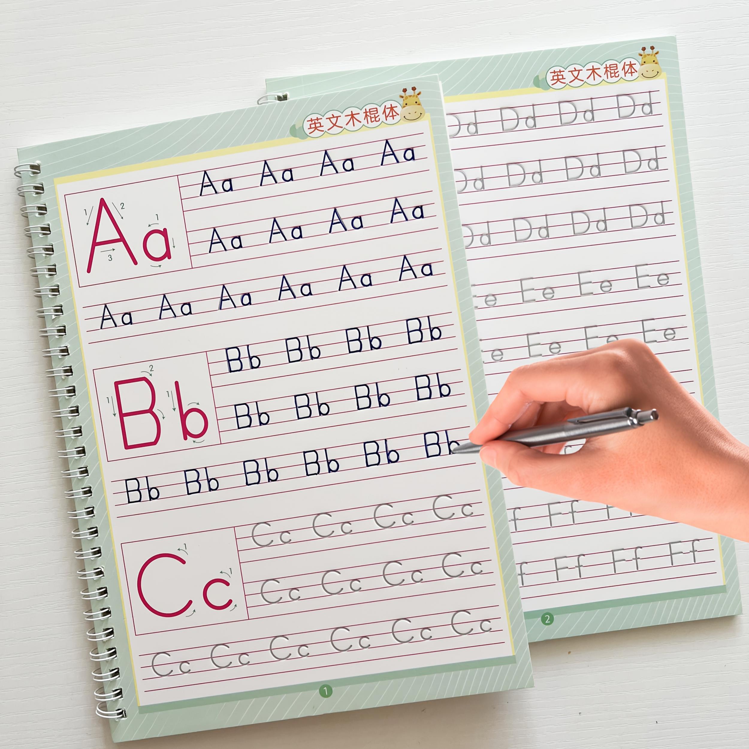 Grooved Letter Tracing Book & Writing Tools Set