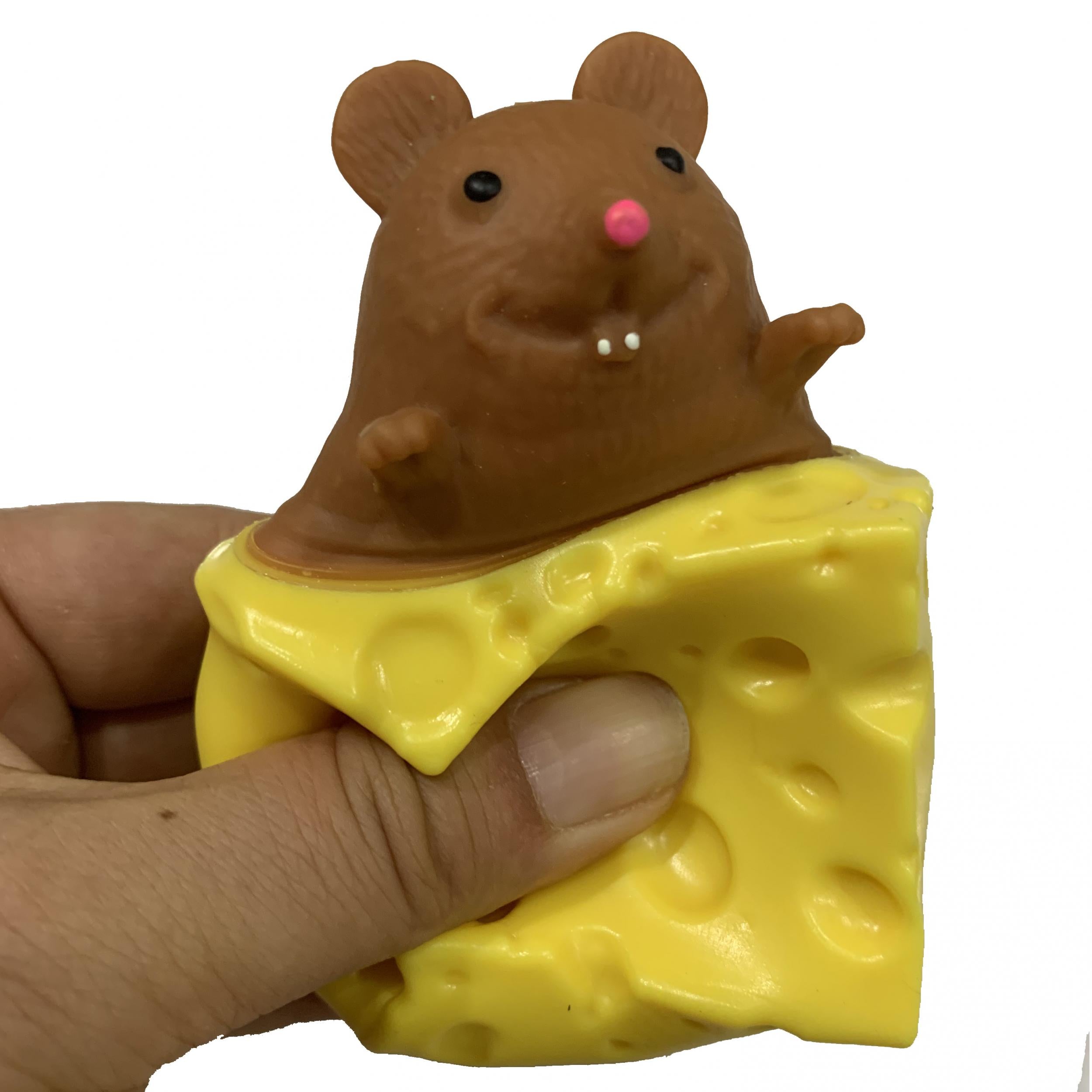 Squeeze Mouse Toy Cheese Cup Fun Fidget Toy for Kids & Adults