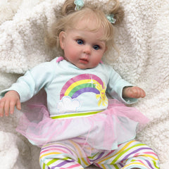 Adorable Reborn Doll Blonde Hair Soft Vinyl Realistic Lifelike