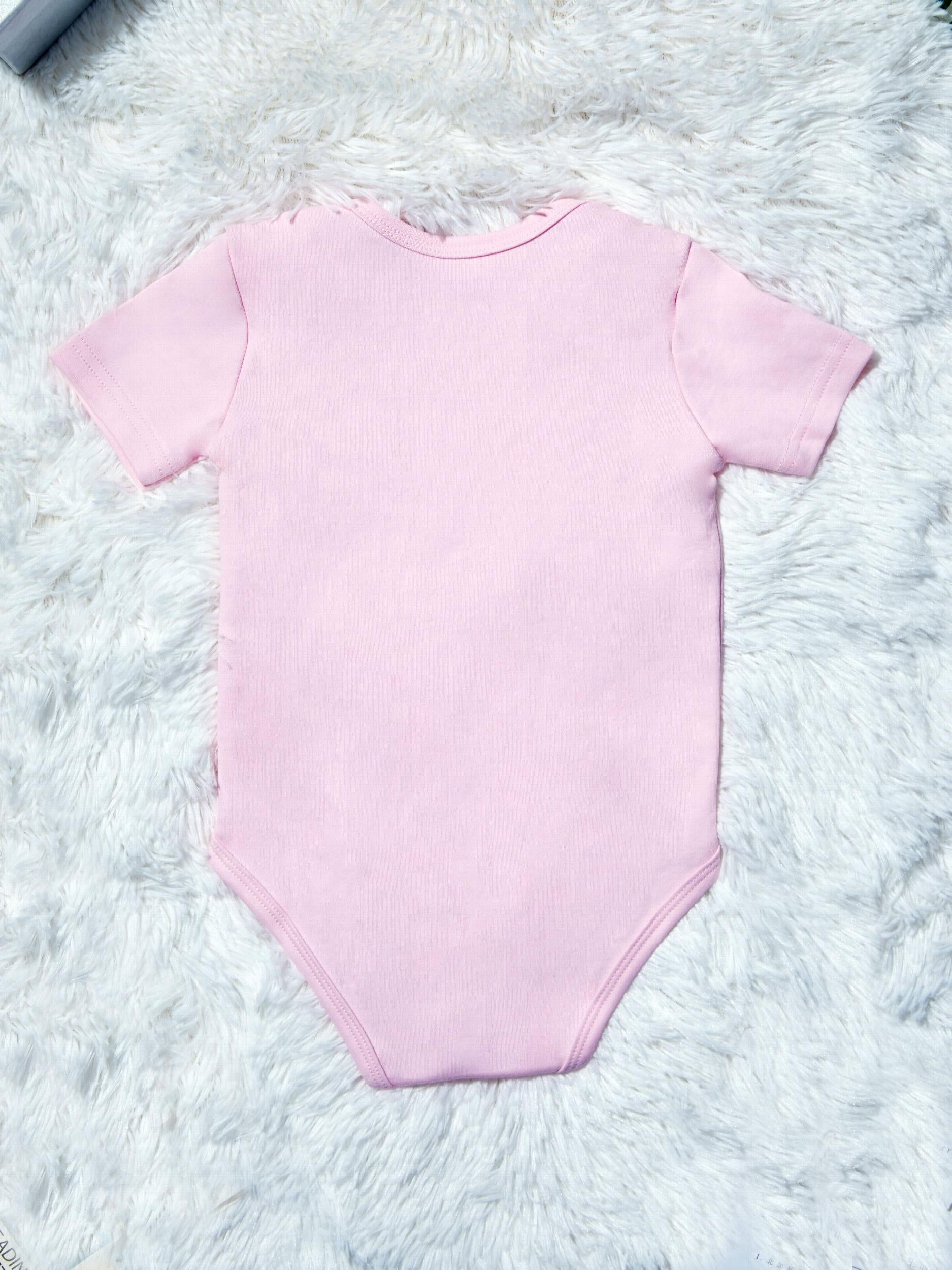 Baby Girls Little Sister Short Sleeve Onesie for Summer