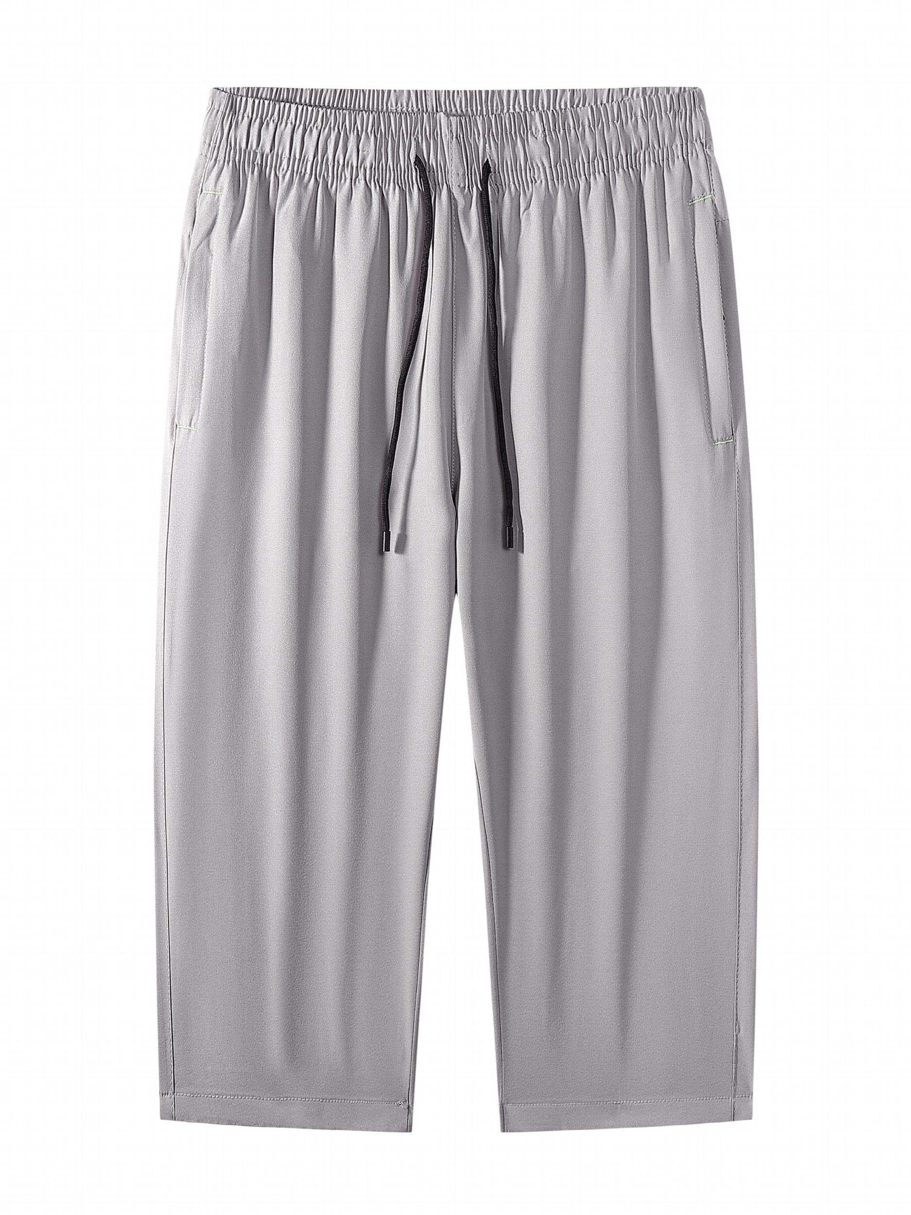 Boys Stylish Solid Jeans Cropped Pants Bottoms With Pockets