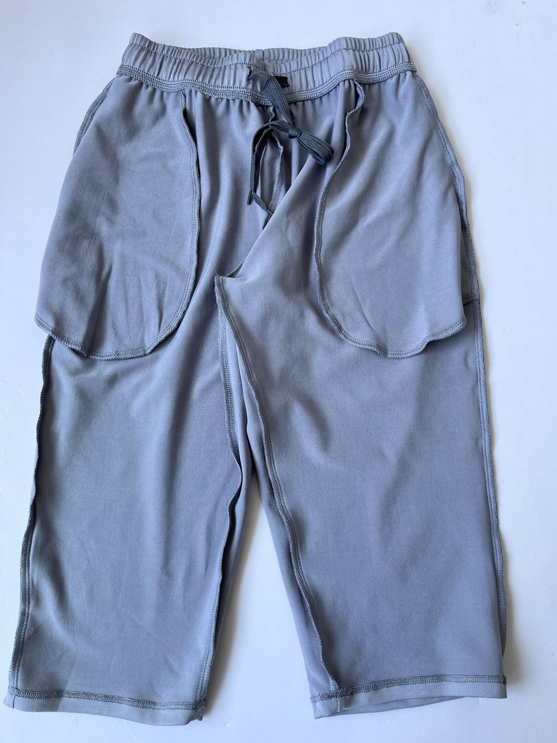 Grey Sports Cropped Pants Boys Size Kids Thin Summer