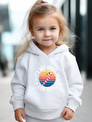 Candy Cane Pattern Long Sleeve Hooded Sweatshirt Girls