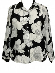  Floral Print Button Up Blouse